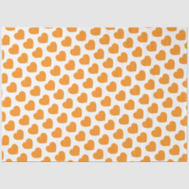 Orange Heart Modern Happy Love Notes Love Tissuepapier
