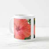 Orange Hibiscus Fleur Macro Mug (Devant gauche)
