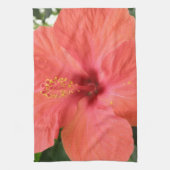 Orange Hibiscus Fleur Macro Serviette de cuisine (Vertical)