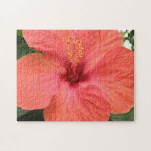 Orange Hibiscus Fleur Puzzle