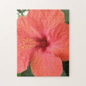 Orange Hibiscus Fleur Puzzle (Vertical)