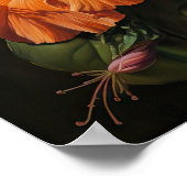 Orange Hibiscus Flower Art Imprimer Poster (Coin)