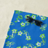 Orange Hibiscus Imprimer Serviette de plage (En situation)