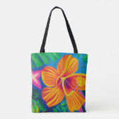 Orange hibiscus sac fourre-tout tropical (Dos)