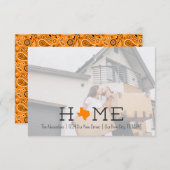 Orange HOME Texas Moving Faire-part (Devant / Derrière)