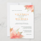 Orange Ice Metallic Blanc Mariage Invitations 2 (Devant)