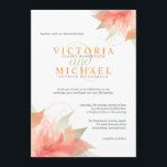 Orange Ice Metallic Blanc Mariage Invitations 2<br><div class="desc">Des fleurs Abstraites d'orange de mandarine sur un arrière - plan blanc glacé brillant avec des feuilles verts et des tourbillons géants bordent ce magnifique ensemble de faire-part de mariage. Parfait pour les mariages de jardin intérieur et extérieur en toute saison - printemps, été, automne, automne et hiver. Le texte...</div>