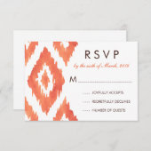 Orange Ikat RSVP (Devant / Derrière)