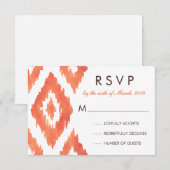 Orange Ikat RSVP (Devant / Derrière)