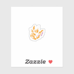 orange, illustration rose Autocollant en vinyle dé