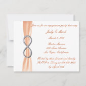 Orange Infinity Engagement Party Invitation (Devant)
