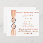Orange Infinity Engagement Party Invitation (Devant / Derrière)