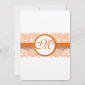 Orange Inséparables Faire-part de mariage Thin Ban (Devant)