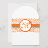 Orange Inséparables Faire-part de mariage Thin Ban (Devant)