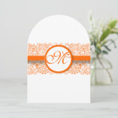 Orange Inséparables Faire-part de mariage Thin Ban (Debout devant)