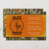 Orange - Invitations d'anniversaire de Camo (Devant / Derrière)