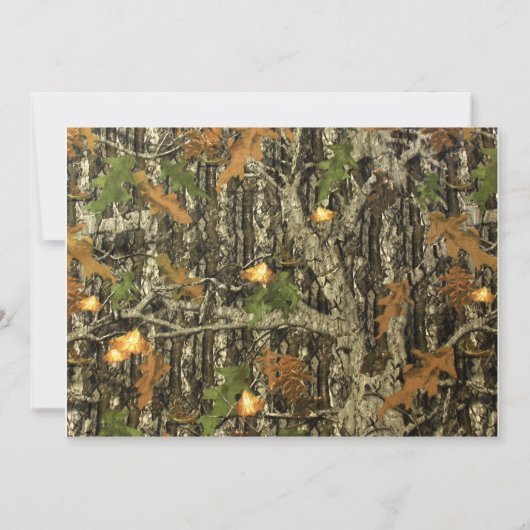 Orange - Invitations de diplômes Camo (Dos)