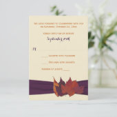 Orange, Ivoire, Feuilles Séchées Violettes Réponse (Debout devant)