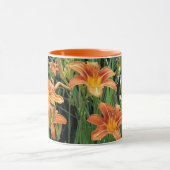 Orange Jardin Fleur Jardin Floral Café Mug (Centre)