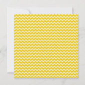 Orange Jaune Chevron Invitations de fête d'anniver (Dos)