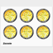 Orange Jaune Parties scintillant Produit Étiquette (Feuille)