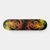 Orange Jaune Vert Abstrait Fils Skateboard Dec (Horz)
