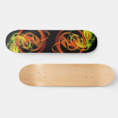 Orange Jaune Vert Abstrait Fils Skateboard Dec (Horz)