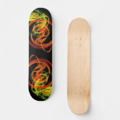 Orange Jaune Vert Abstrait Fils Skateboard Dec (Recto)