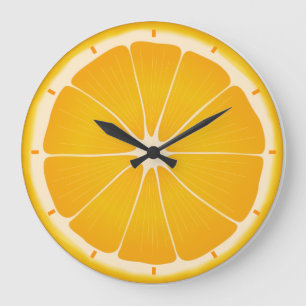 Orange Juice Clock Grote Klok