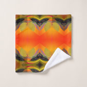 Orange kaléidoscopique (Gant de toilette)