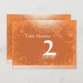 Orange Kanji pour Love Swirl Tableau Numéro Cartes (Devant / Derrière)
