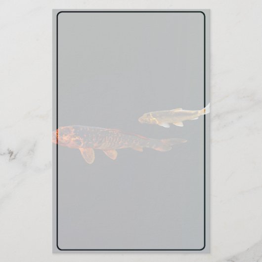 Orange Koi and Gold Koi Briefpapier (Voorkant)