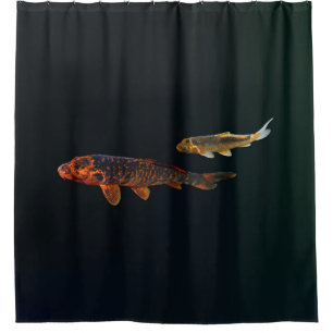 Orange Koi and Gold Koi Douchegordijn