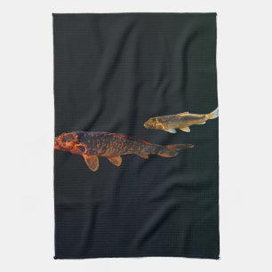 Orange Koi and Gold Koi Theedoek