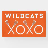 Orange Lacrosse Team Spandoek (Horizontaal)