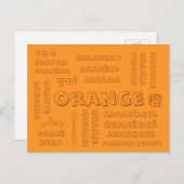 Orange - Langues de couleur sur cartes postales (Devant / Derrière)