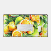 Orange Lemon Botanical Citrus Geometric (Clavier et souris)