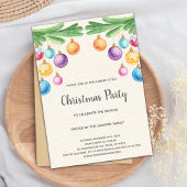 Orange Light Christmas Invitations