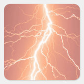Orange Lightning Strike - Sticker (Devant)