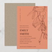 ORANGE LIGNE DE POINTE DESSINANT LA CARTE DE BABY  (Devant / Derrière)