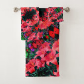 Orange Lily Flowers Abstrait Art Motif (En situation)