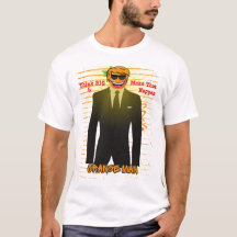 "Orange Man Motivation T-Shirt - Penser grand, fai
