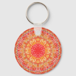 Orange Mandala key ring Sleutelhanger