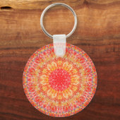 Orange Mandala key ring Sleutelhanger (Voorkant)