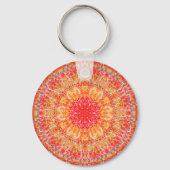 Orange Mandala key ring Sleutelhanger (Achterkant)