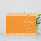Orange Mariage Ordre de service et programme de cé (Debout devant)