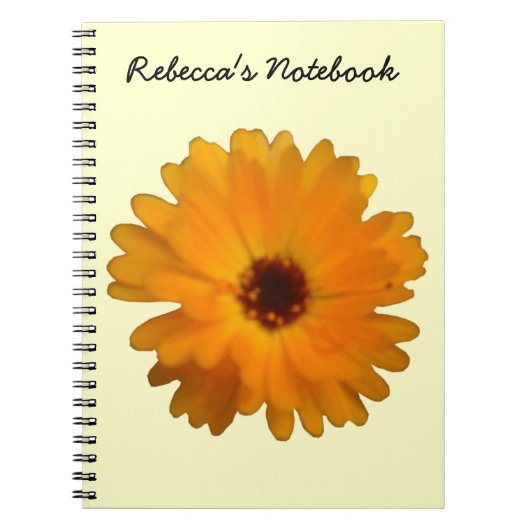Orange Marigold Carnet personnalisable (Devant)