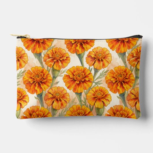 Orange marigold flowers pattern etui (Voorkant)