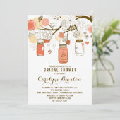 Orange Mason Jars | Invitation de douche nuptiale (Debout devant)