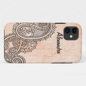 Orange Mehndi Motif BT iPhone 5 Coque (Dos (Horizontal))